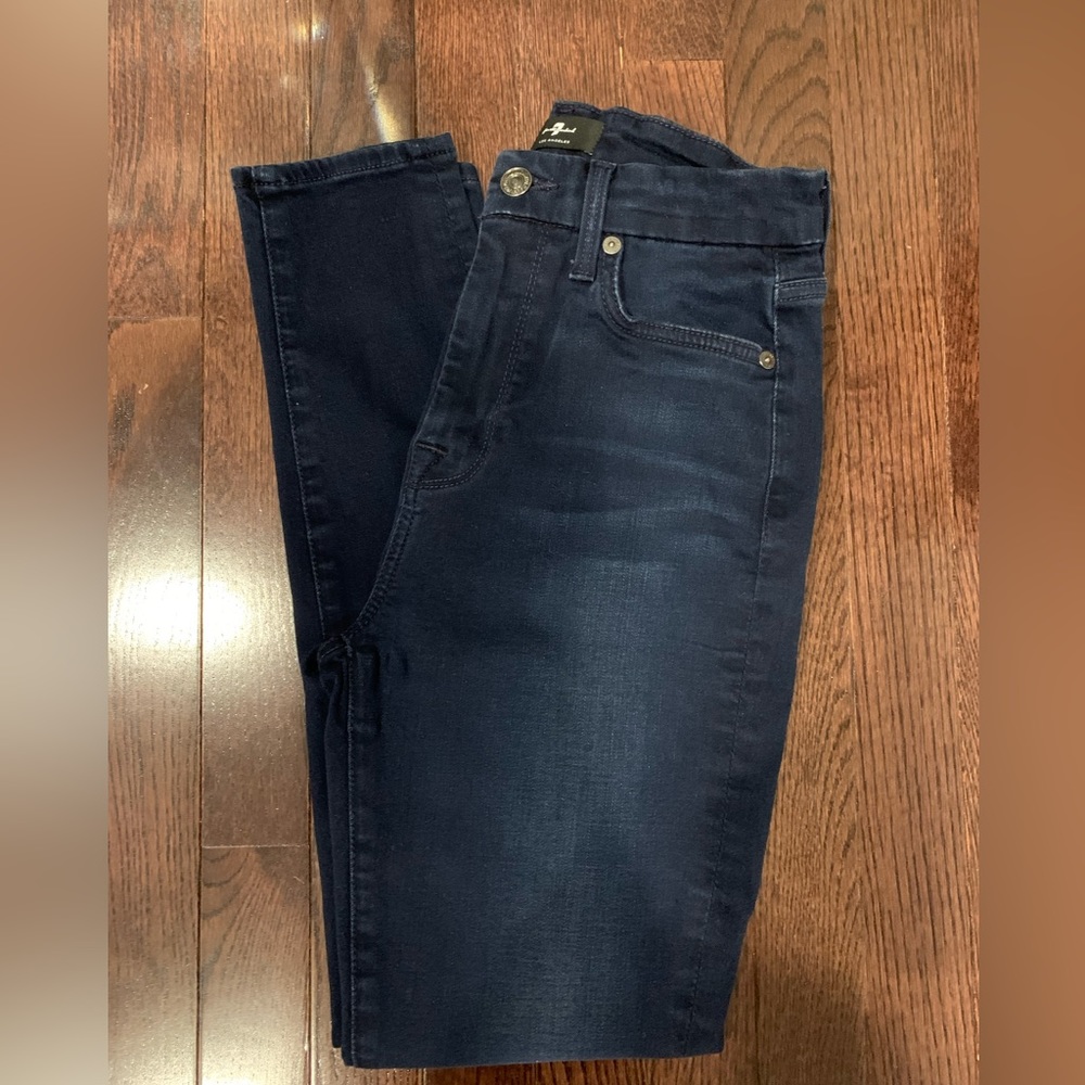 7 for all mankind dark blue jeans